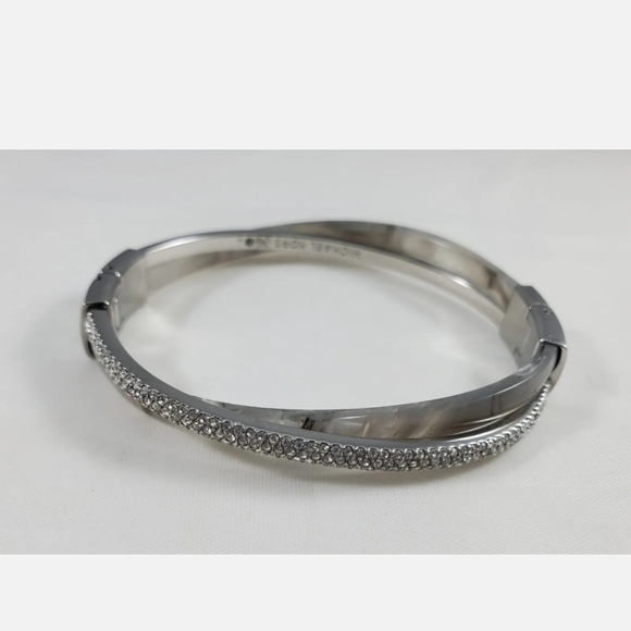 MICHAEL KORS RHINESTONE AND STERLING SILVER BRACELET - Picture 6 of 8